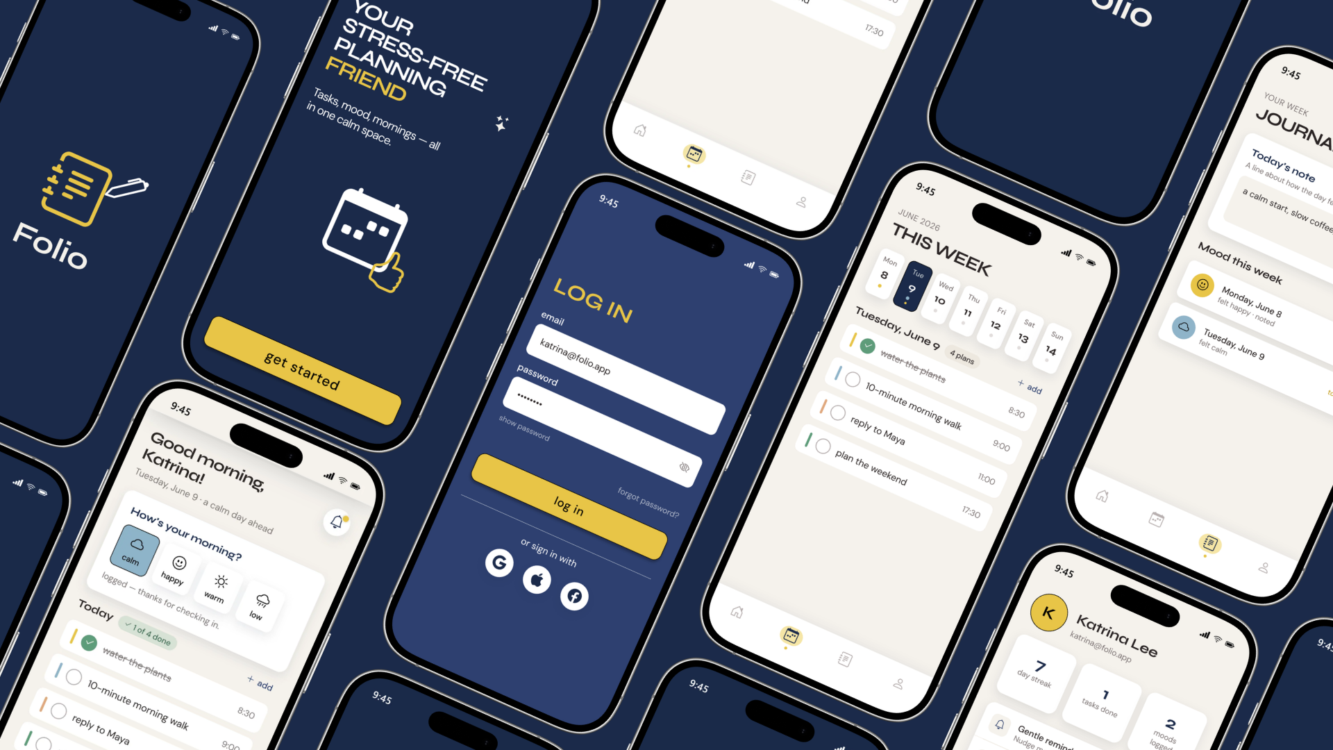 Folio — full screen overview