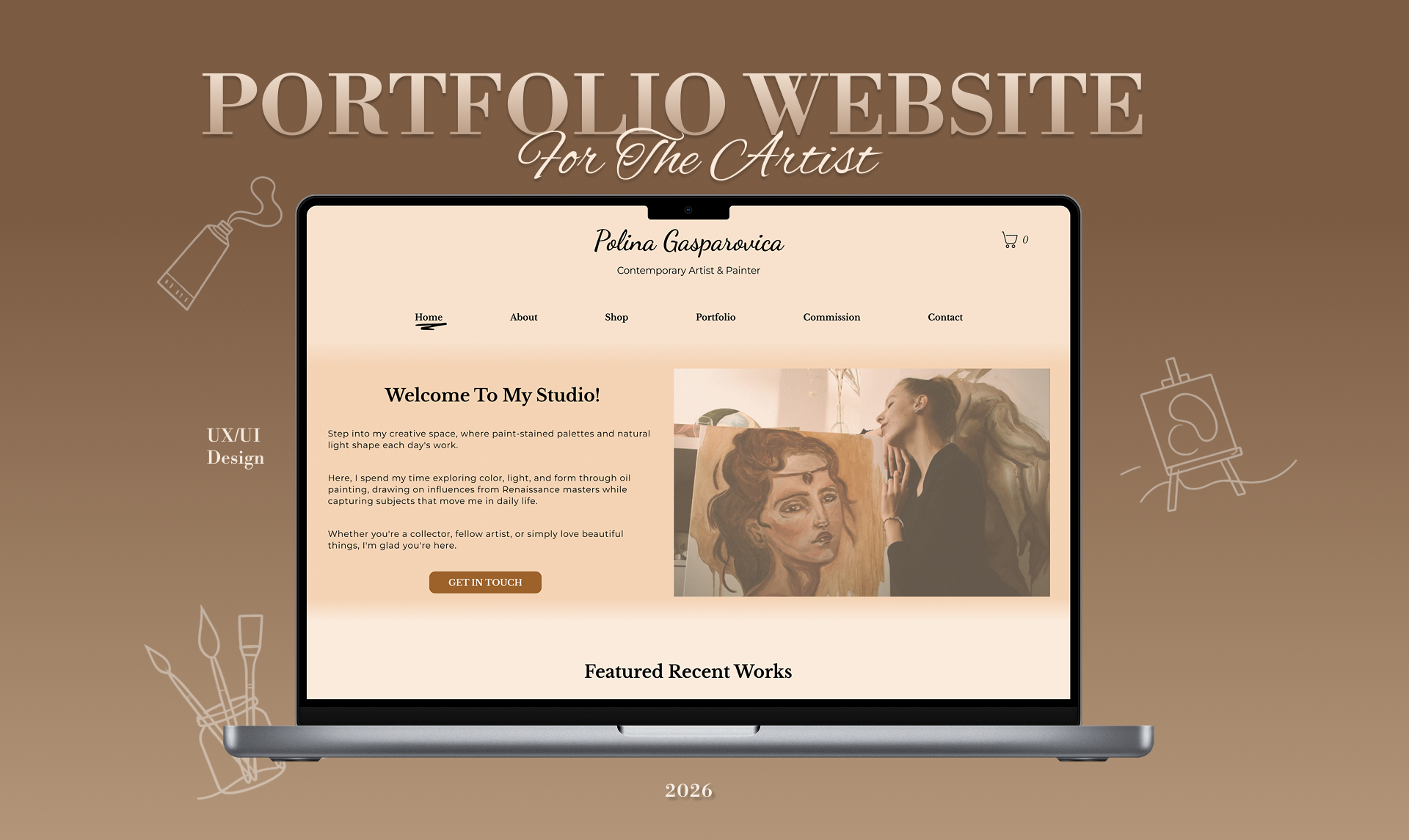 Artist Portfolio & E-Commerce Website — Polina Gasparovica