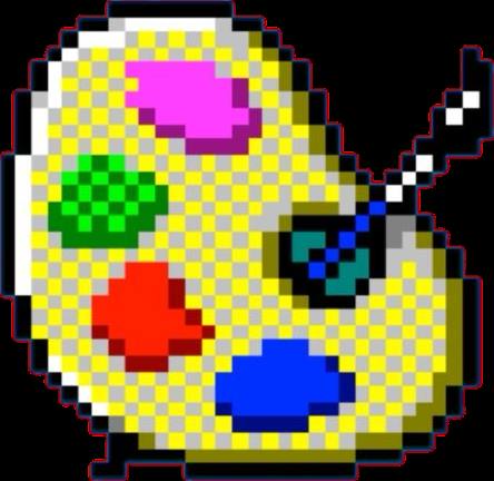Pixel art paint palette icon
